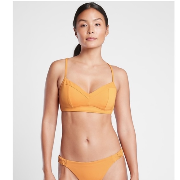 NWT Athleta Sculpted Bikini Top Yellow - Picture 1 of 5